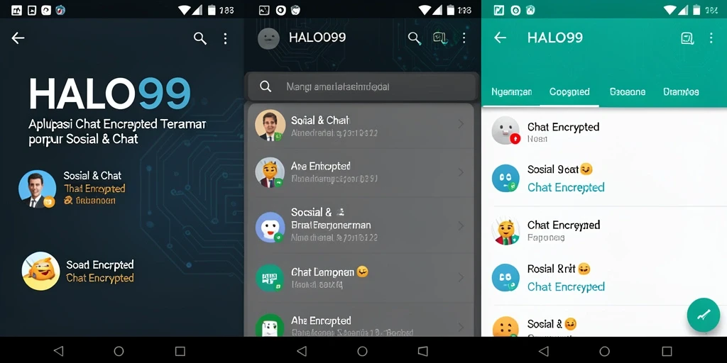 Tampilan antarmuka HALO99 dengan fitur chat yang aman.